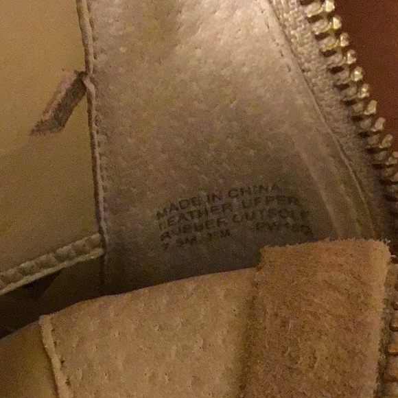 Michael Kors leather open toe booties, size 7,5,  wedge 3” - Picture 7 of 8